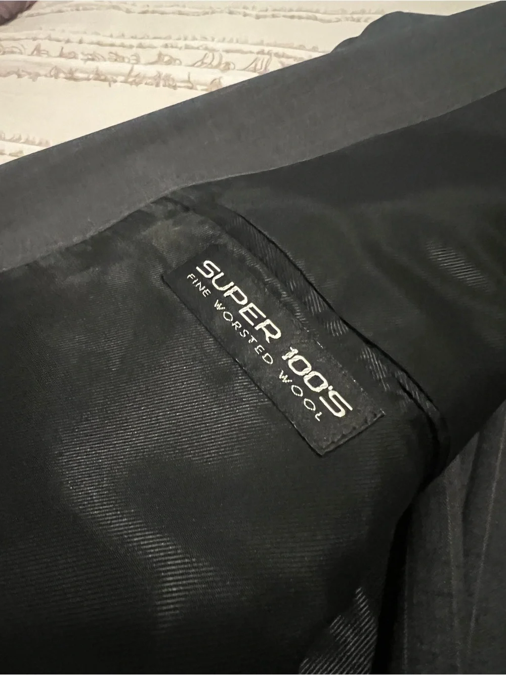 Men's Double-Breasted Pinstripe Suit Jacket in Charcoal